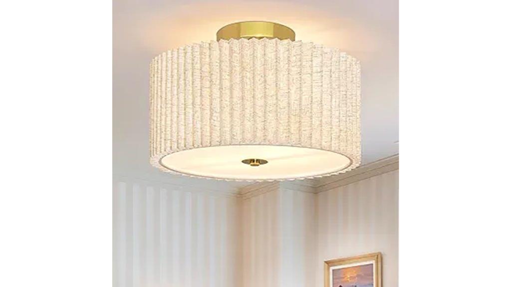 two light semi flush ceiling fixture