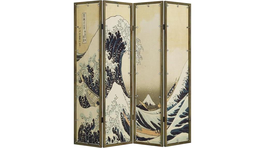 ukiyoe japanese foldable screen