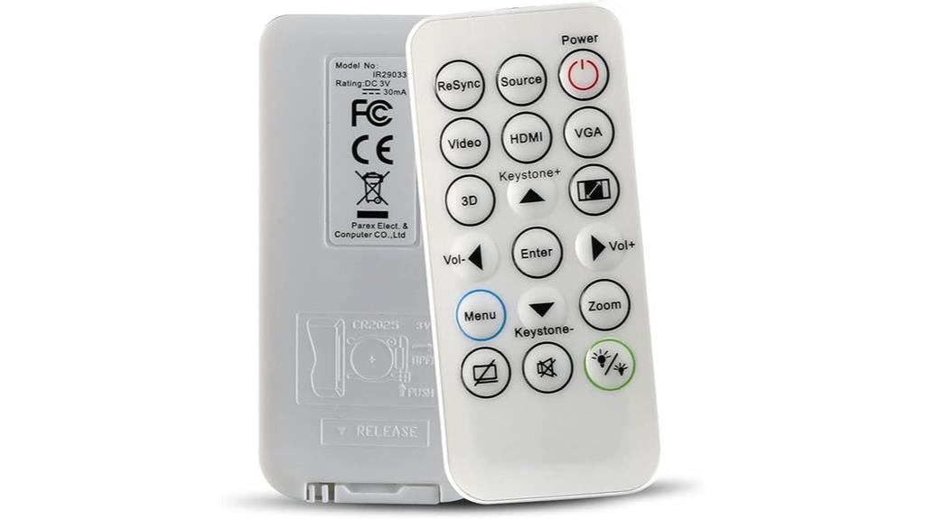 universal optoma projector remote