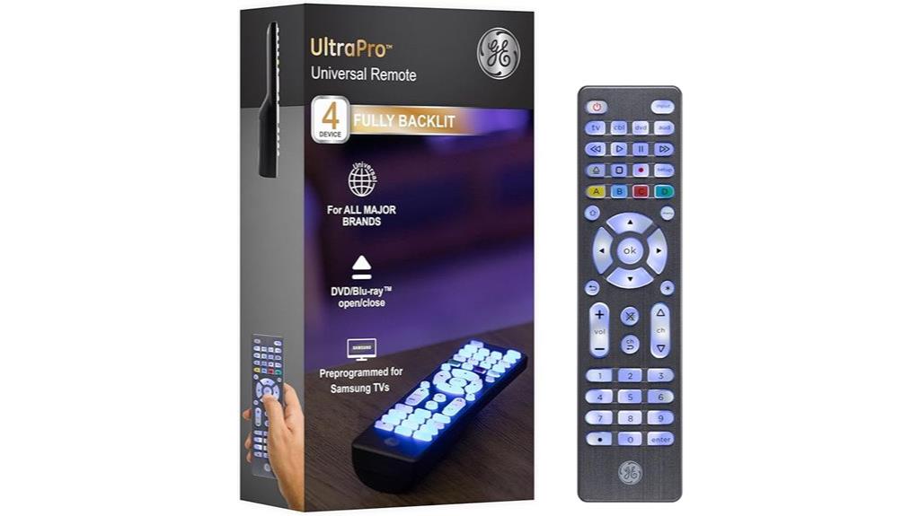 universal remote with backlit buttons