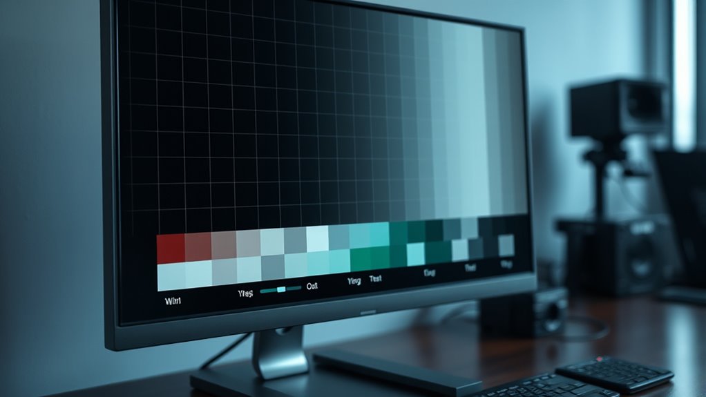 use test patterns for calibration