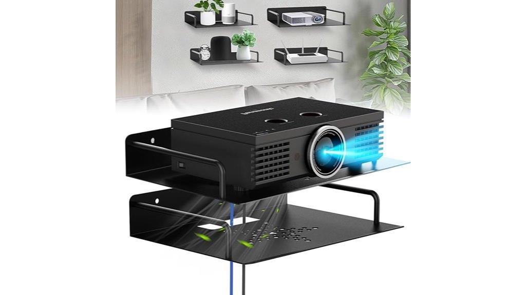 wall mounted aluminum shelves
