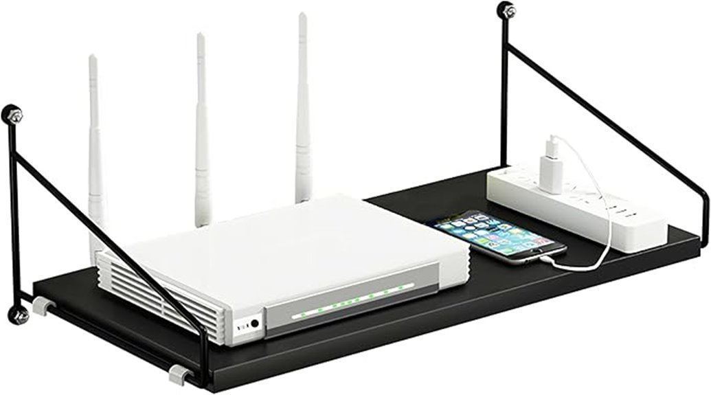 wall mounted av shelf