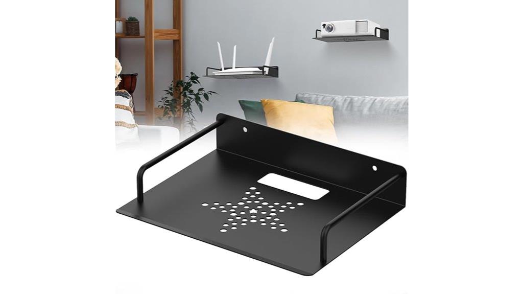 wall mounted av storage shelves