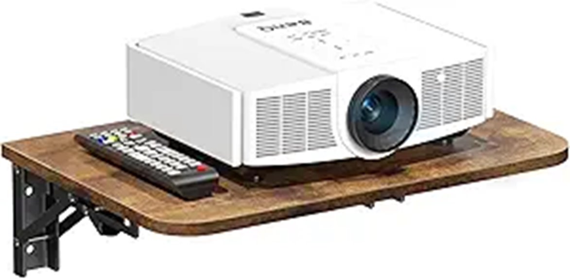 wall mounted projector shelf