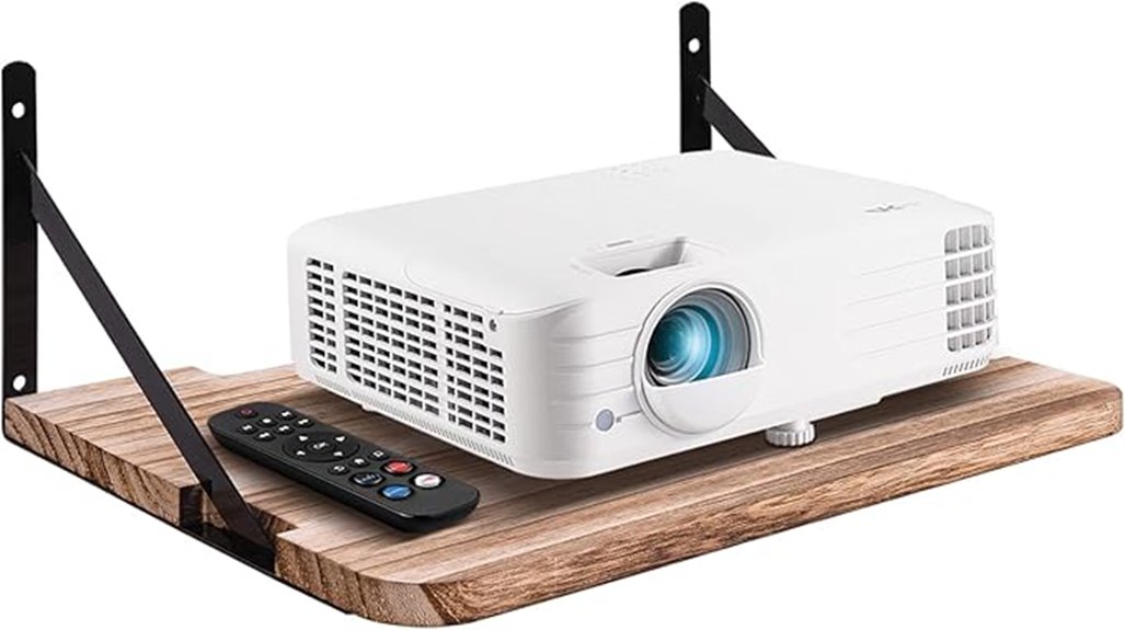 wall mounted projector shelf