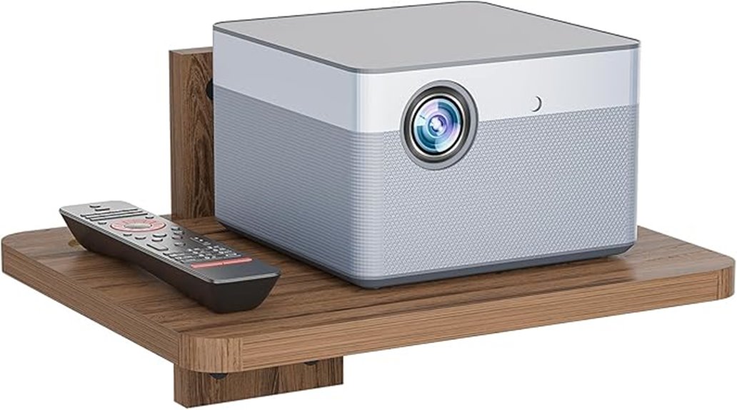 wall mounted tv shelf