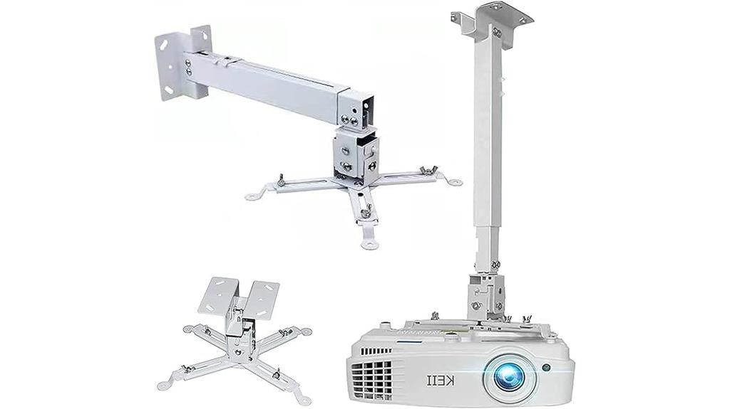 white projector wall mount
