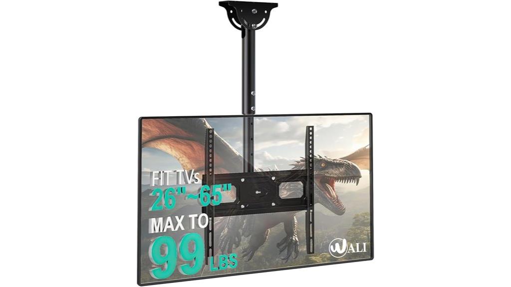 adjustable ceiling tv mount