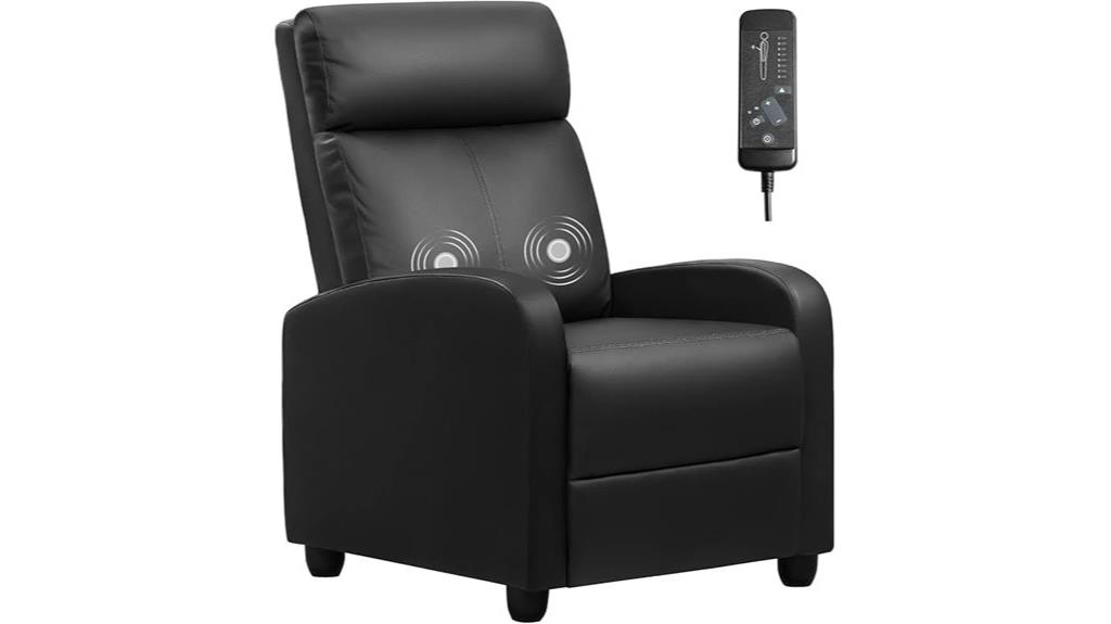 adjustable pu leather recliner