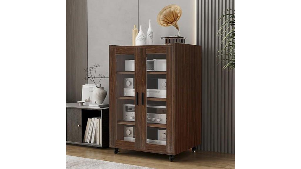 adjustable shelves media cabinet