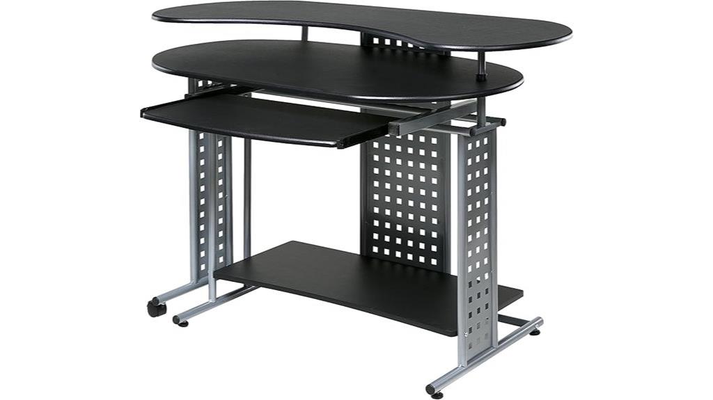 black computer desk