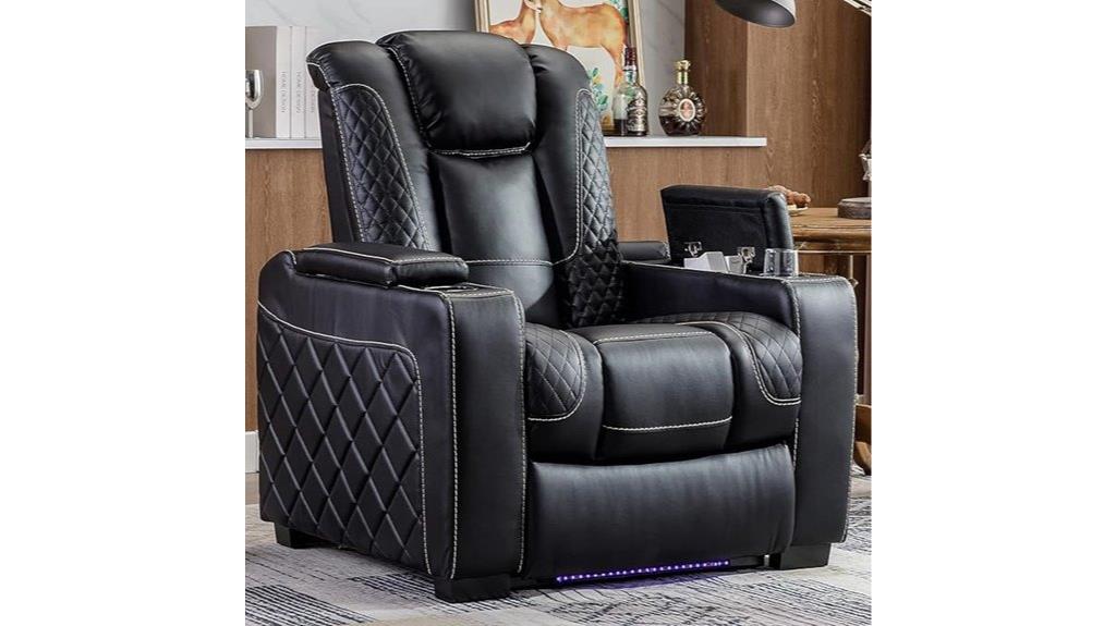 black electric recliner chair