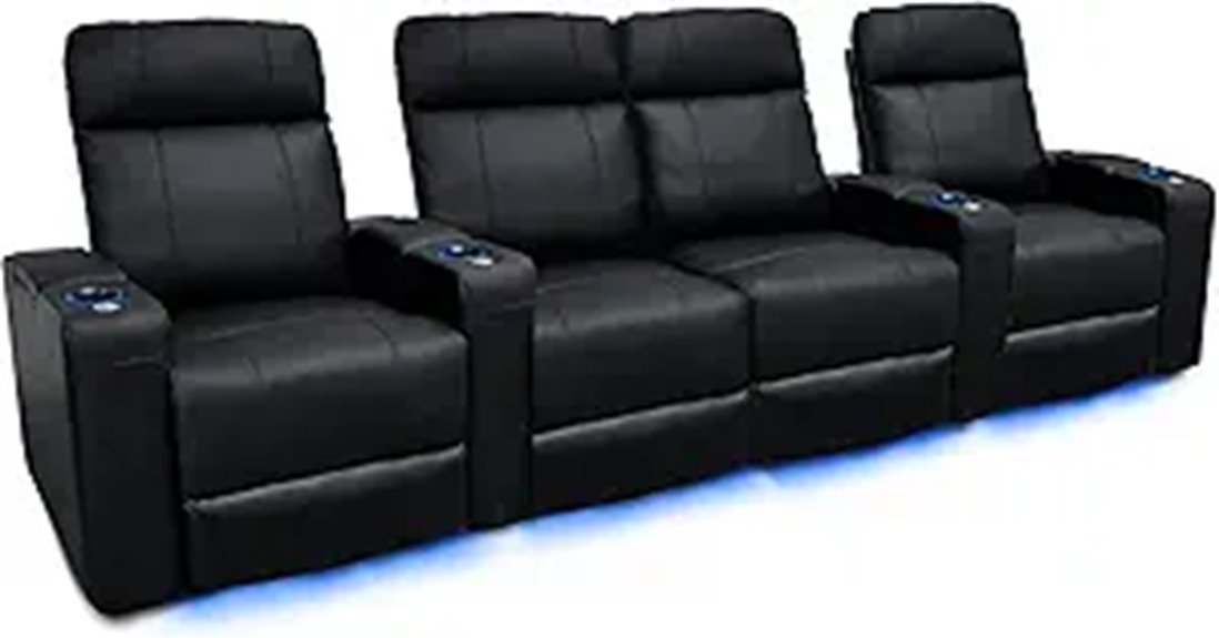 black four seat loveseat
