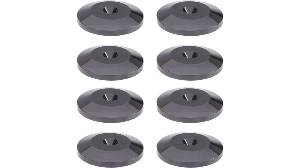 black nickel speaker spikes