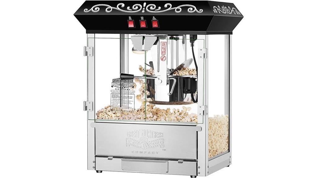 black popcorn popper machine