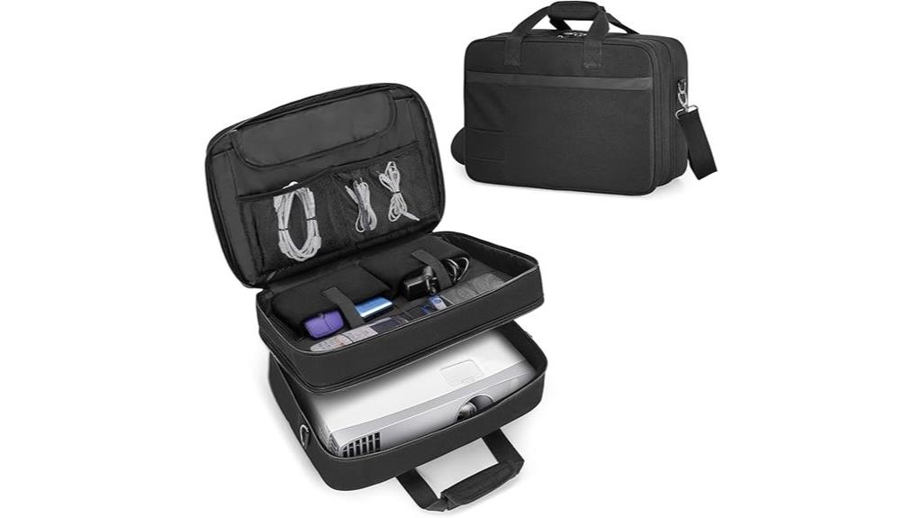 black projector carrying case