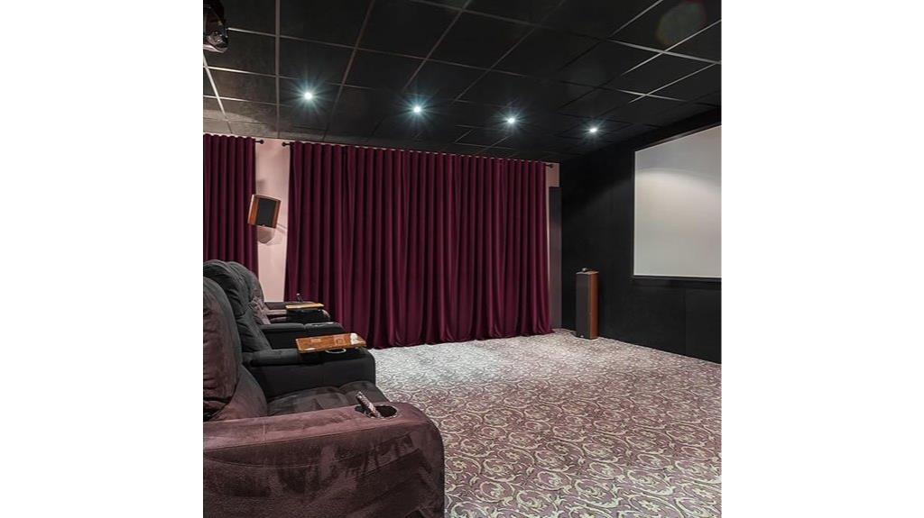 black red velvet curtains