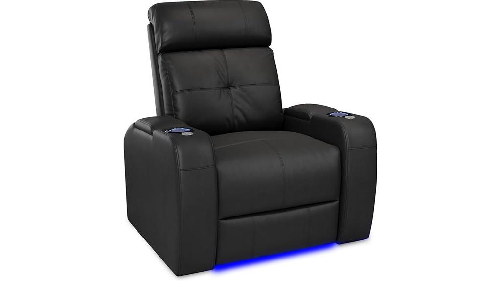 black single home theater seat