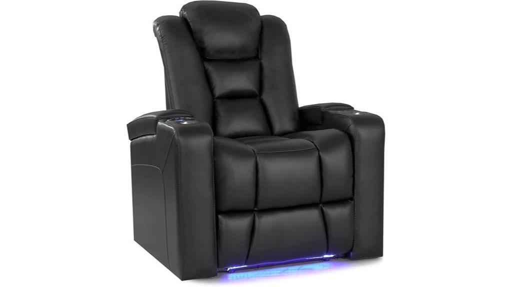 black single home theater seat