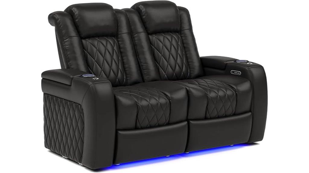 black tuscany home theater seats