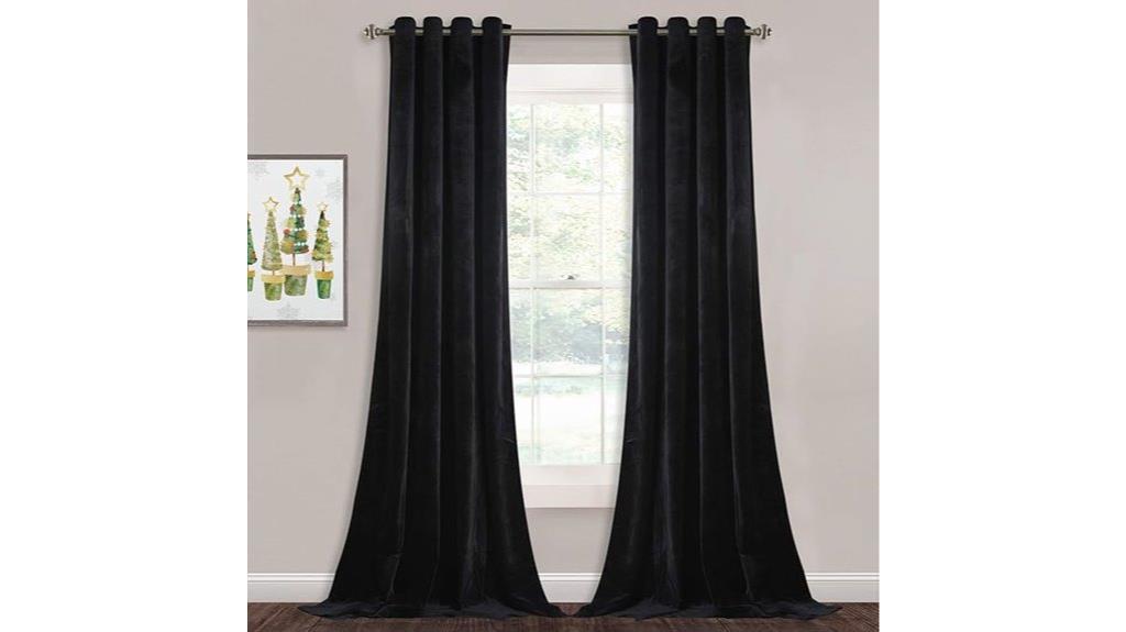 blackout velvet bedroom curtains