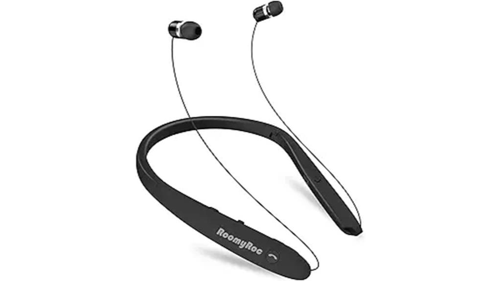 bluetooth neckband with retractable earbuds