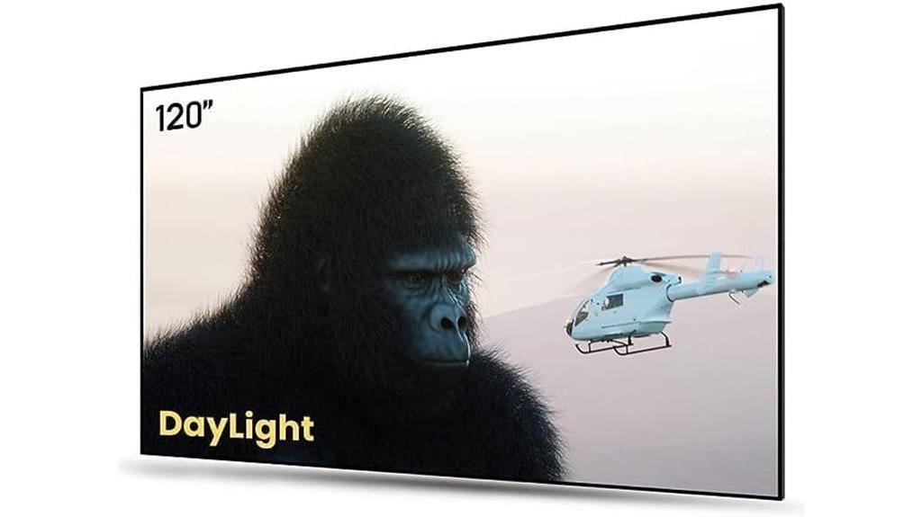 bright daylight projector screen