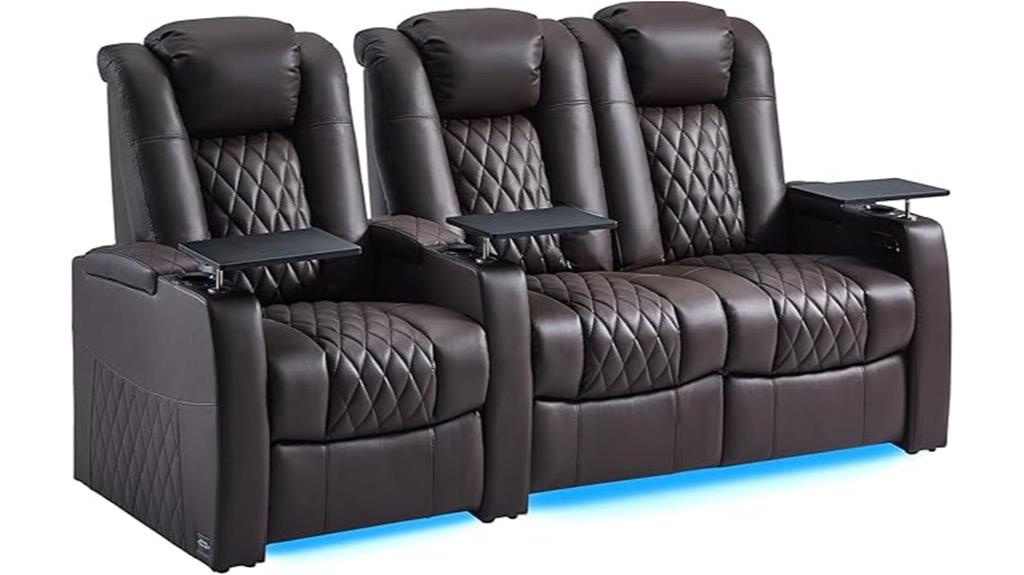brown classic loveseat recliner