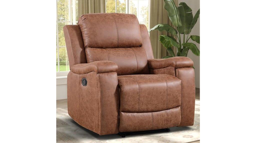 brown leather recliner