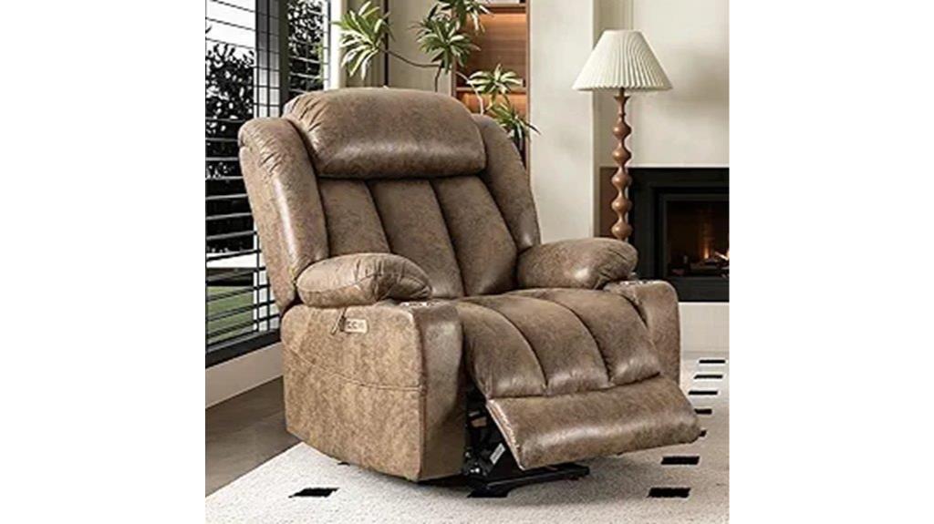 brown power recliner chair