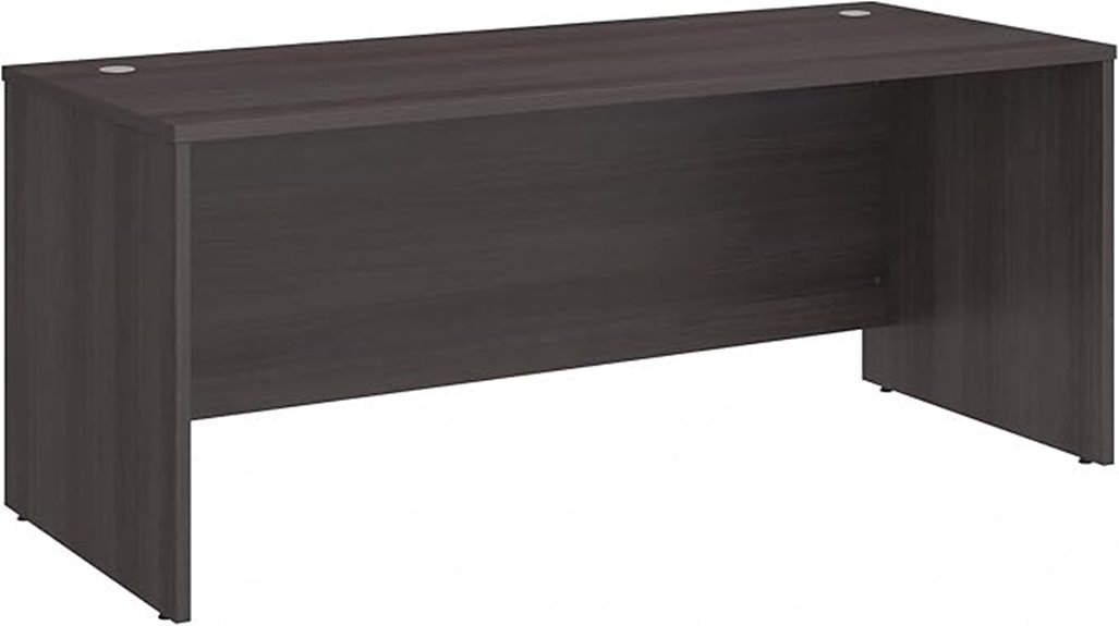 bush gray office desk