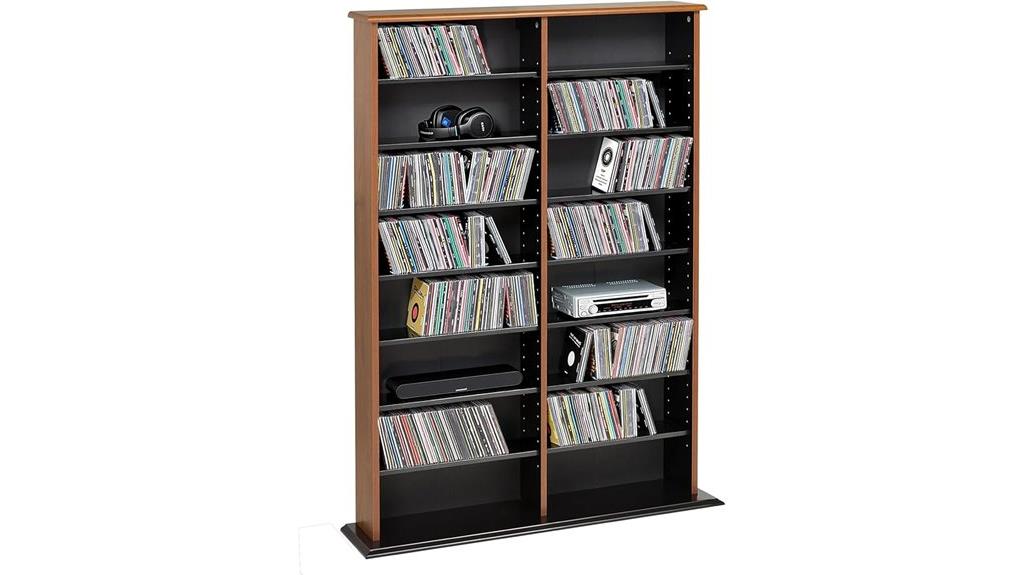 cherry 2 column display cabinet