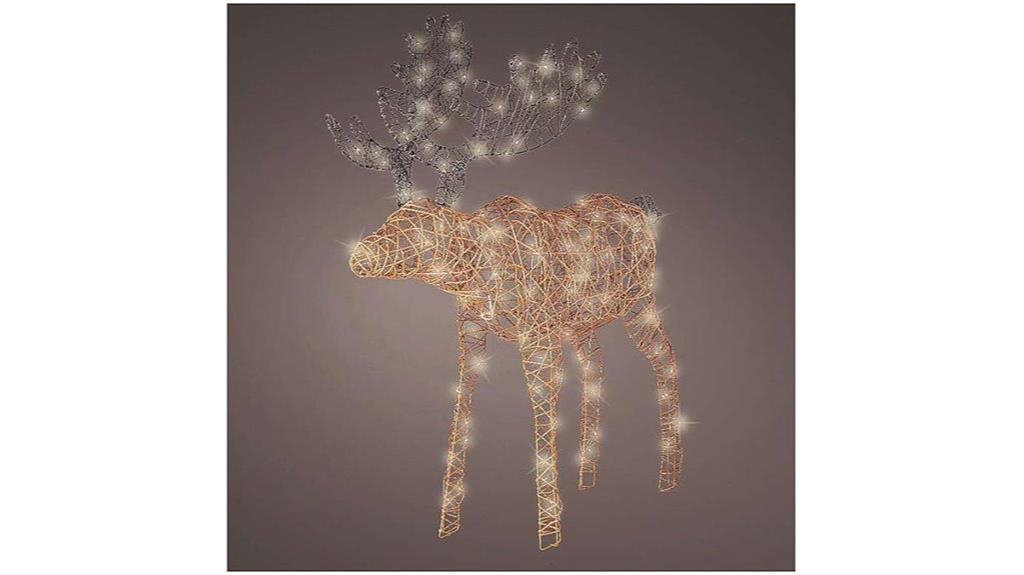 christmas moose with microled lights