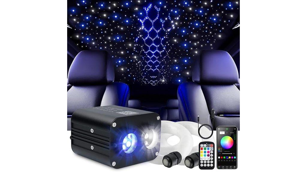 colorful fiber optic headliner