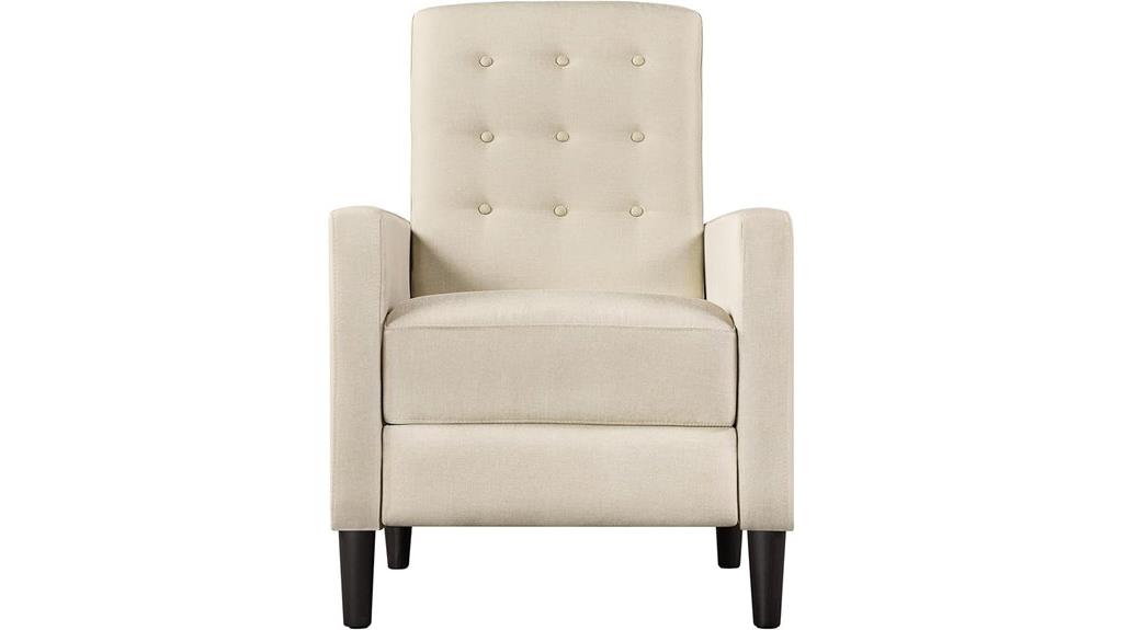 comfortable fabric recliner