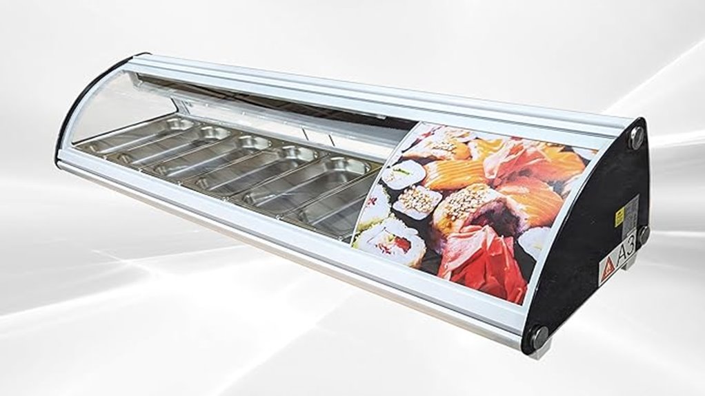 commercial sushi display cooler