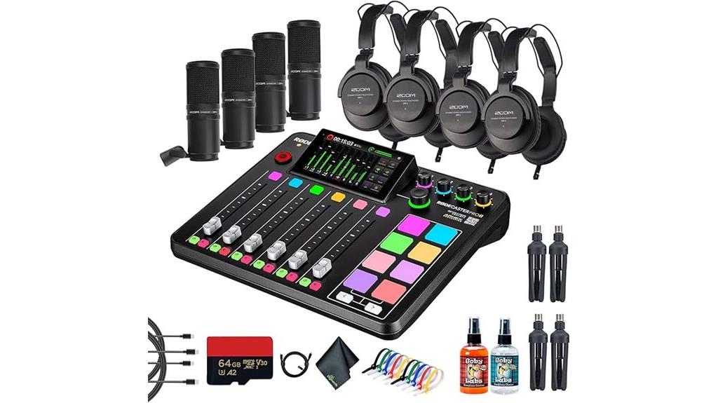 complete podcasting equipment set
