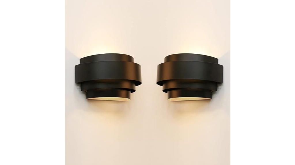 contemporary dual wall lights
