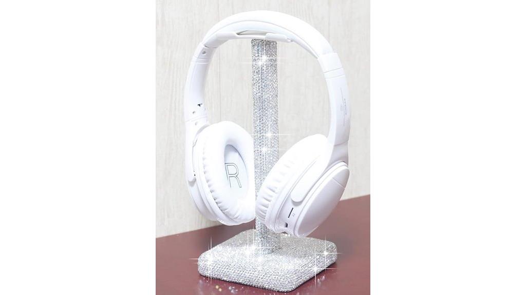 crystal rhinestone headphone stand