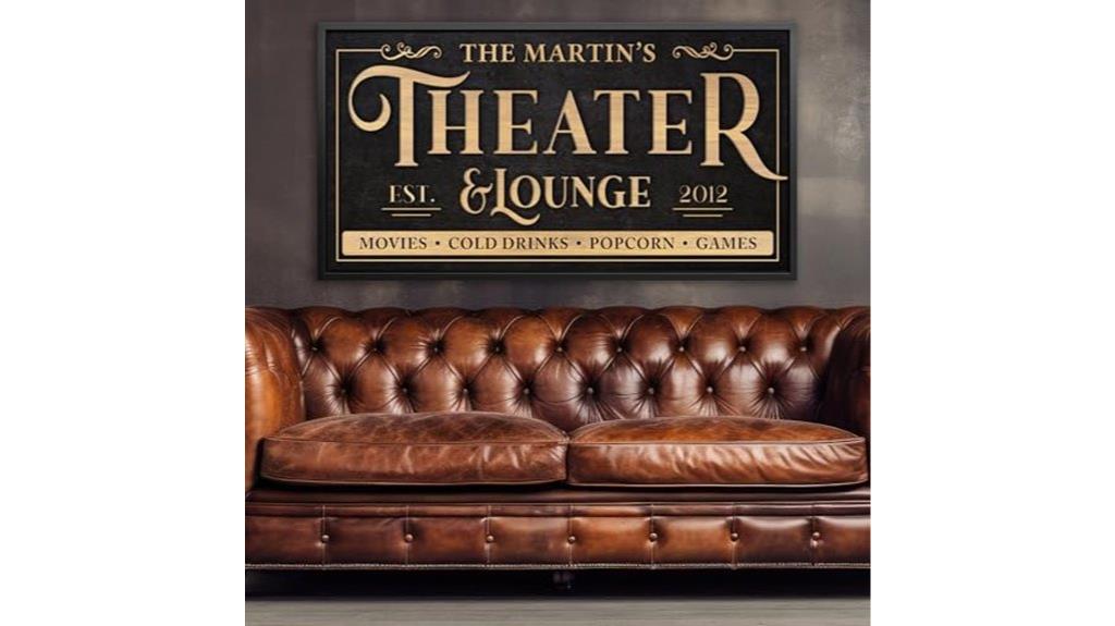 custom theater wall art