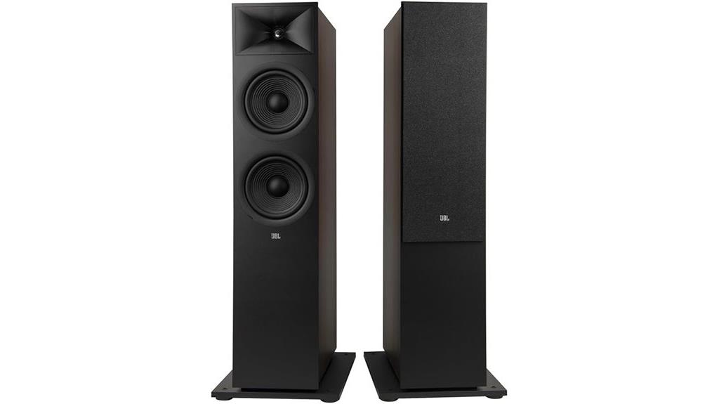 dual 8 inch floor speakers