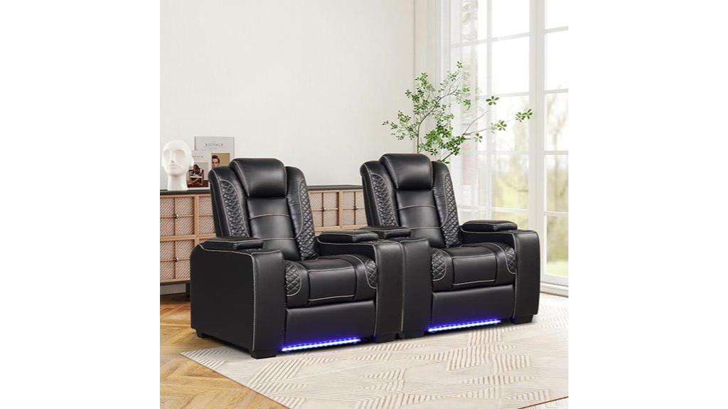 dual recliner chairs set