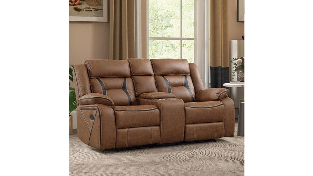 faux leather recliner sofa