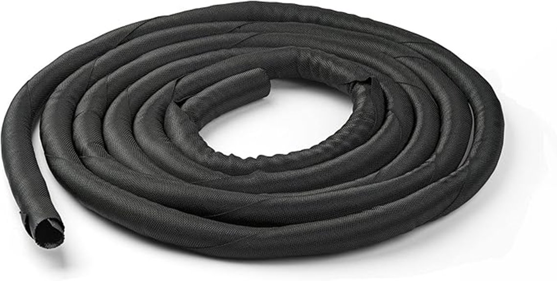 flexible coiled cable sleeve