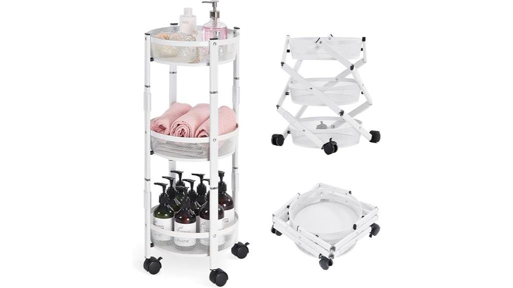 foldable rolling storage cart