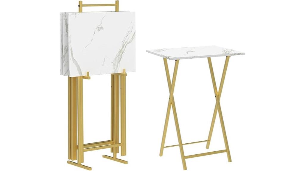 foldable tray tables set