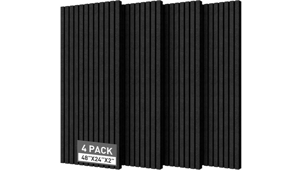 four panel sound absorption