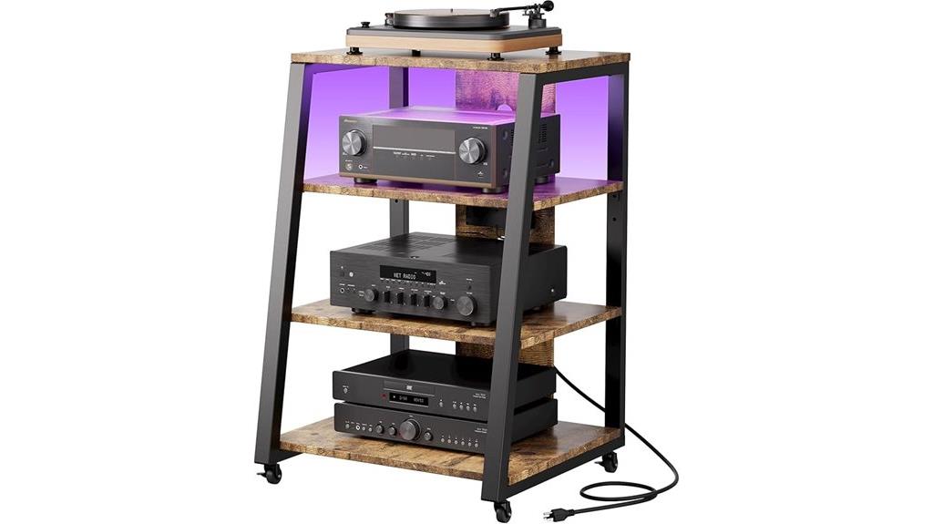 four tier media stand