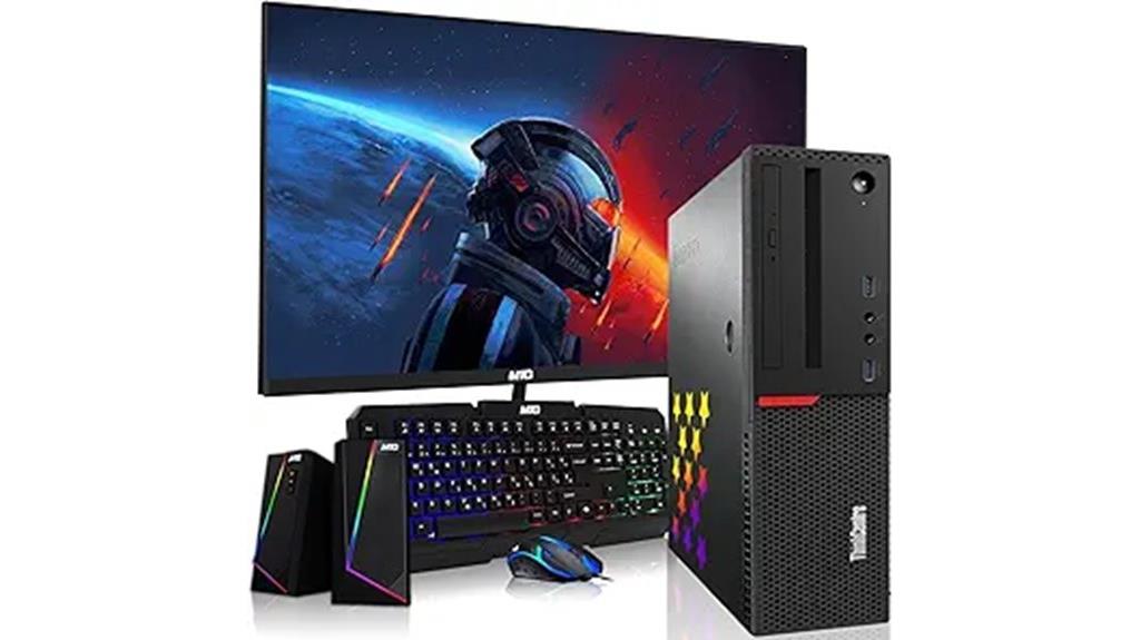 gaming desktop with monitor